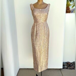 Vintage 50s Elegant Sequin Evening Dress